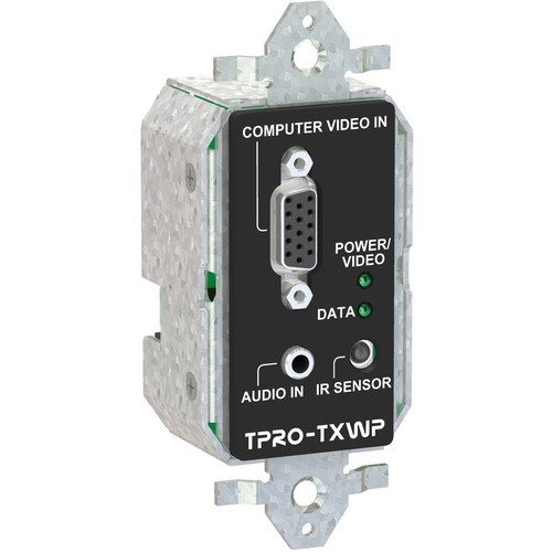 FSR TPRO-TXWP-BLK 1-Gang Wall Plate Transmitter (Black)