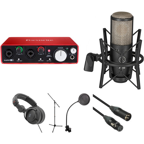 Микрофон focusrite. Scarlett 2i2 микрофон. АКГ 420. AKG 420.