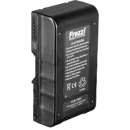 Frezzi 100Wh Lithium-Ion Battery w/ Meter for V-Lock Mount FLB-100V