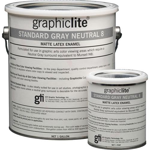 GTI Standard Gray Neutral N8 Vinyl Latex Paint (1 Pint) N8/P B&H