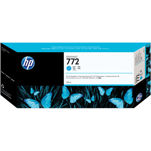HP 772 Cyan DesignJet Ink Cartridge (300mL)