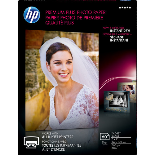 HP Premium Plus Photo Paper Glossy (60 Sheets 5 x 7
