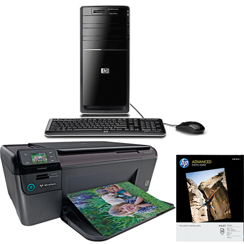 HP Pavilion 6510f Desktop Computer with Printer Kit B&H Photo