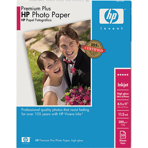 HP Premium Plus HighGloss Photo Paper 8.5x11" Q1785A
