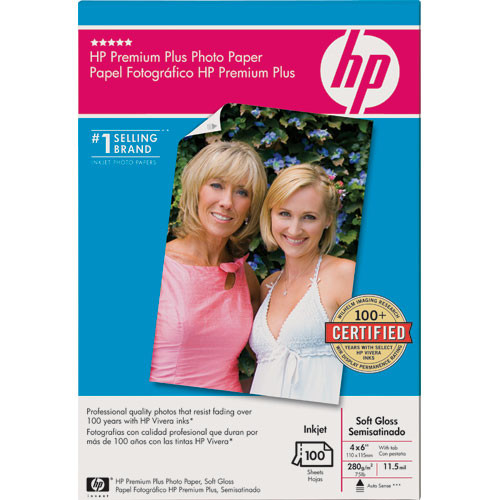 HP Q6564A Premium Plus SoftGloss Photo Paper 4x6" Q6564A