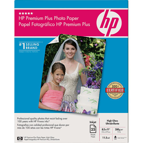 HP Premium Plus Photo Paper Glossy (L) 8.5x11" Q6568A