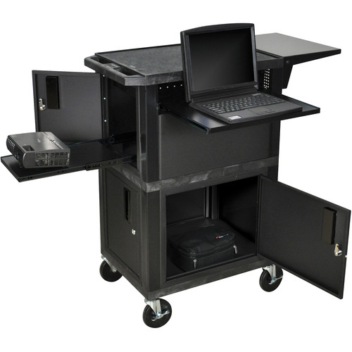 Luxor WTPSCE Ultimate Video Presentation Station with 2 Cabinets (Black)
