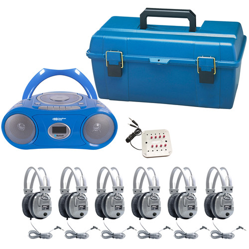 HamiltonBuhl LCP/CD385/6SV 6-User CD/Cassette Headphone Lab Pack