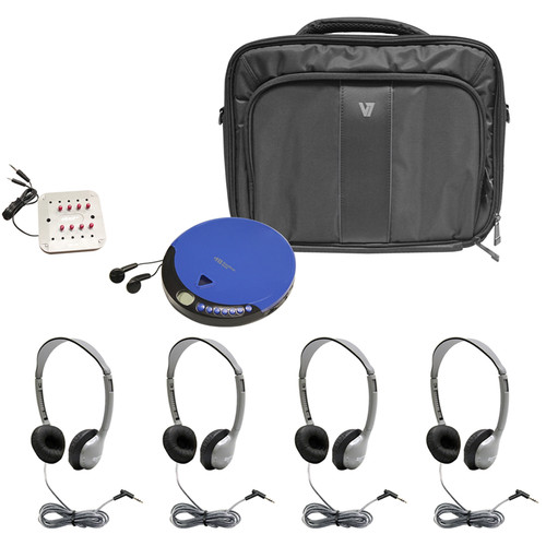 Portable CD Listening Center with Nylon Case - Four Headsets