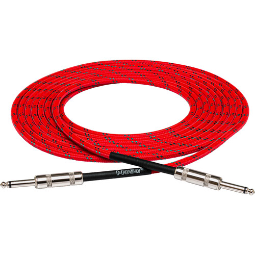 Hosa Technology 3GT Series Cloth Guitar Cable (Red/Green) - 18'