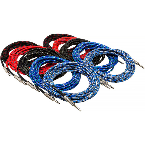 Hosa Technology Cloth Guitar Cable Set (10 Pcs.)