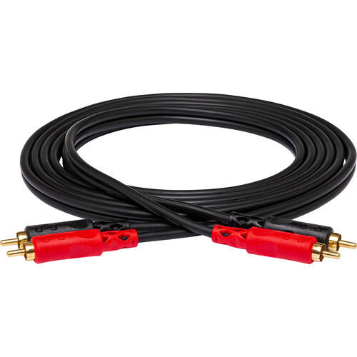 Hosa Technology 2 RCA Male to 2 RCA Male Dual Cable (Gold Contacts) - 3.3'
