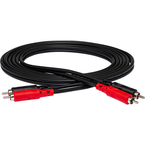 Hosa Technology 2 RCA Male to 2 RCA Male Dual Cable (Nickel Contacts) - 6.5'