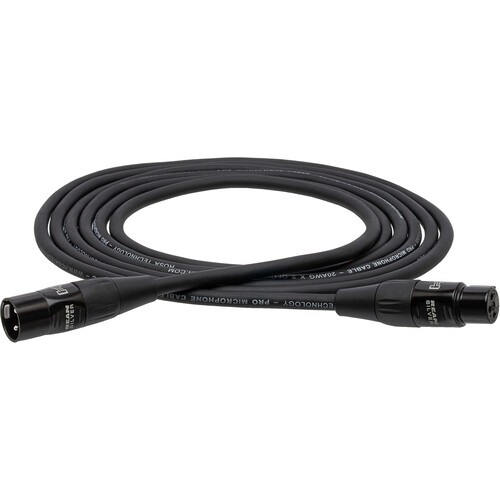 Hosa Technology Pro REAN XLR Male to XLR Female Microphone Cable (3' Black)
