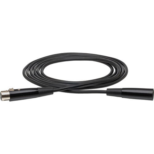 Hosa Technology 3-Pin XLR Male to 3-Pin XLR Female Balanced Cable (Black) - 5'