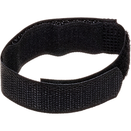 Hosa Technology Hook & Loop Plain Black Cable Wraps (8