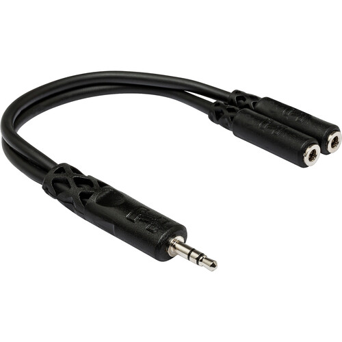 Hosa Technology 3.5mm Stereo Male to 2 3.5mm Stereo Female Y Cable (6