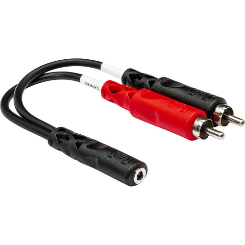Hosa Technology Stereo Mini (3.5mm) Female to 2 RCA Male Y-Cable (6