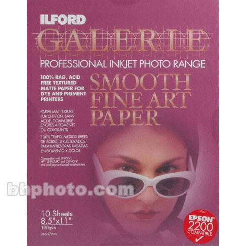 Ilford Galerie Smooth Fine Art Paper (Matte) 1124558 B&H Photo