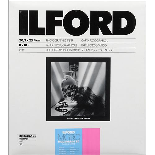 Ilford Multigrade Cooltone Resin Coated (RC) Black & White Paper (8 x 10' Glossy 25 Sheets)