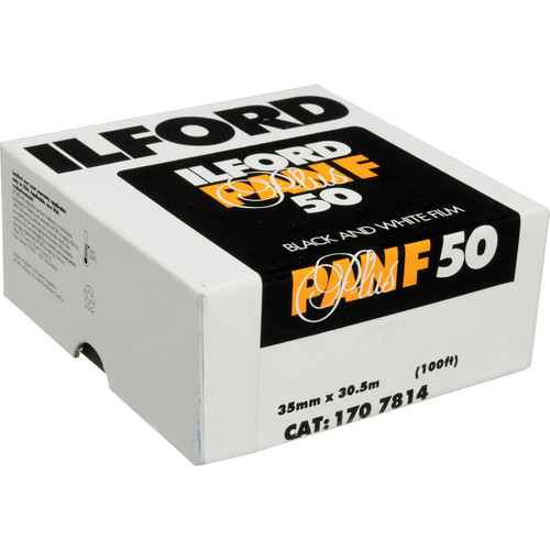 Ilford Pan F Plus Black and White Negative Film (35mm Roll Film 100' Roll)