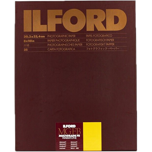 Ilford Multigrade FB Fiber Based Warmtone VC Variable Contrast Black & White Enlarging Paper - 8x10-100 Sheets - Matte Surface