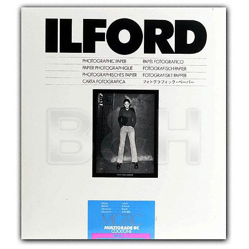 Ilford Multigrade Cooltone Resin Coated (RC) Black & White Paper (11 x 14' Glossy 50 Sheets)
