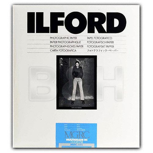 Ilford Multigrade Cooltone Resin Coated (RC) Black & White Paper (8 x 10' Pearl 100 Sheets)