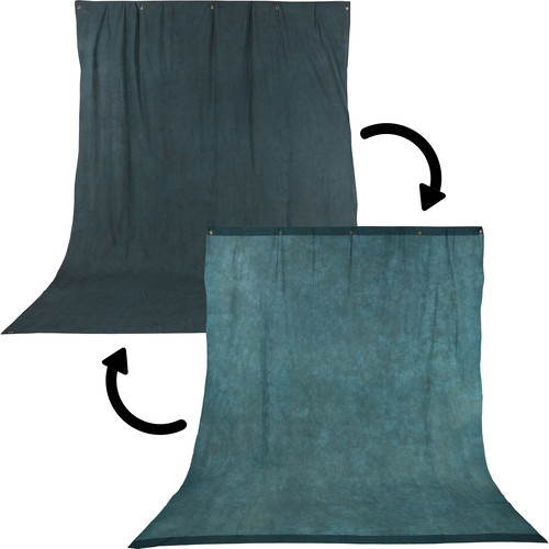 Impact Reversible Muslin Background (Sky Blue/Aqua 10 x 12')