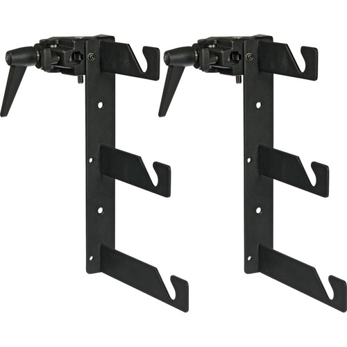 Impact Triple Background Hooks with Super Clamps (Pair Black)