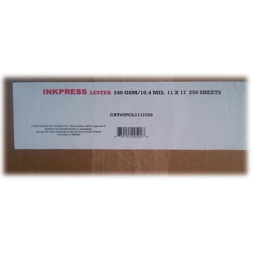 Inkpress Media Luster RC Inkjet Photo-Grade Paper 10 mil/240 gsm 11 x 17