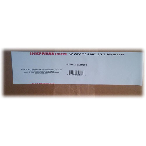 Inkpress Media Luster RC Inkjet Photo-Grade Paper 10 mil/240 gsm 5 x 7