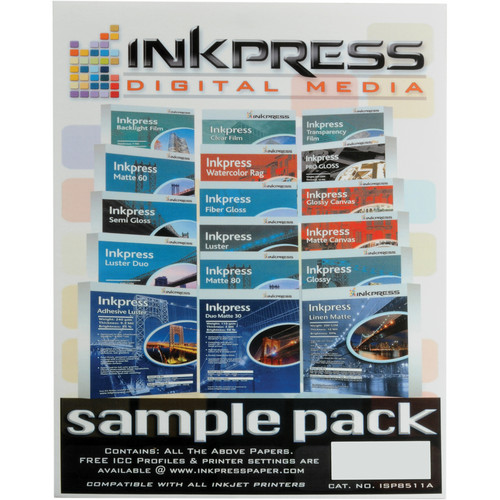 Inkpress Media Sample Pack (8.5x11" - 17 Sheets) ISP8511A