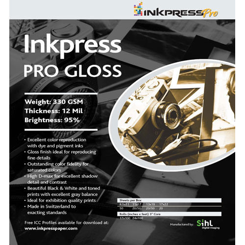 INKPRESS PRO GLOSS PAPER (330GSM) FOR IN