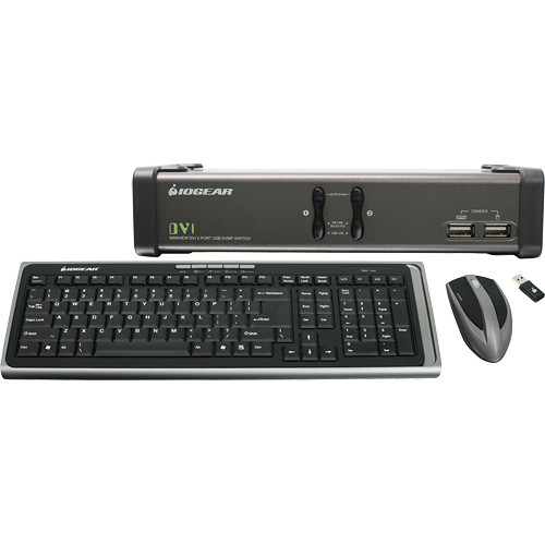 IOGEAR 2Port DVI KVMP Switch with Cables, Wireless GCS1102KM1