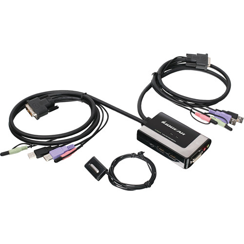 IOGEAR 2Port DVID KVM Switch with Audio and Mic GCS932UB B&H