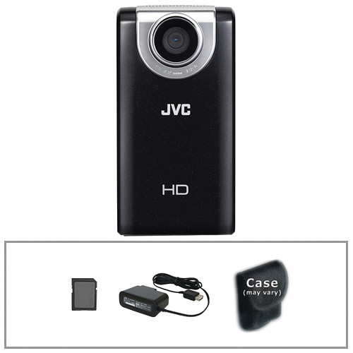 JVC Picsio GCFM2 HD Pocket Cam with Basic Accessory Kit (Black)