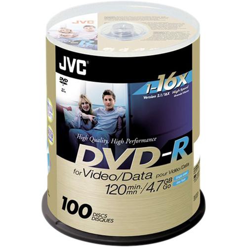 JVC DVDR 4.7GB 16x WriteOnce Recordable Disc VDR47GU100 B&H