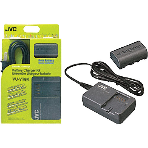 JVC VUVT8K Battery Charger Kit VUVT8K B&H Photo Video