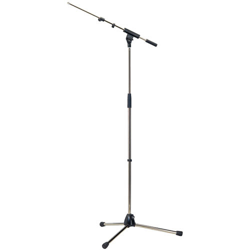 K&M 210/8 Telescoping Tripod Microphone and Boom (Black)