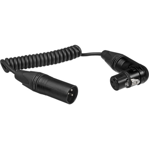 Kopul Coiled 3-Pin XLR-M to Angled 3-Pin XLR-F Cable (3 to 18