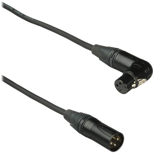 Kopul Studio Elite 4000 Series XLR M to Angled XLR F Microphone Cable (10' Black)