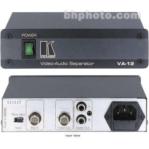 Kramer VM12 Video & Stereo Audio Separator VA12 B&H Photo
