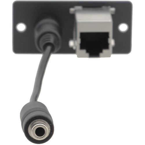 Kramer 3.5mm and RJ-45 Pass-Through Wall Plate Insert (Black)