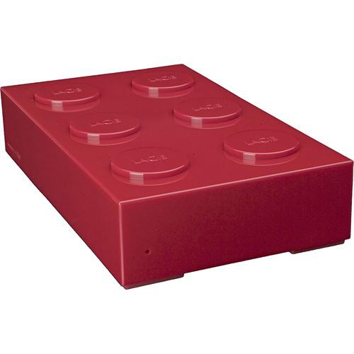 LaCie 1TB Brick Desktop USB 2.0 Hard Drive (Red) 301844U B&H