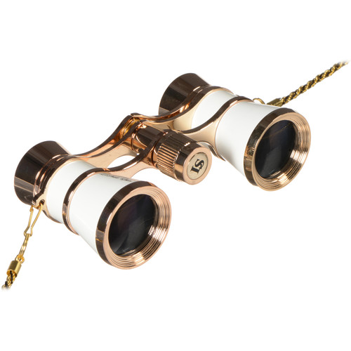 LaScala Optics 3x25 Carmen Opera Glasses (White & Gold)