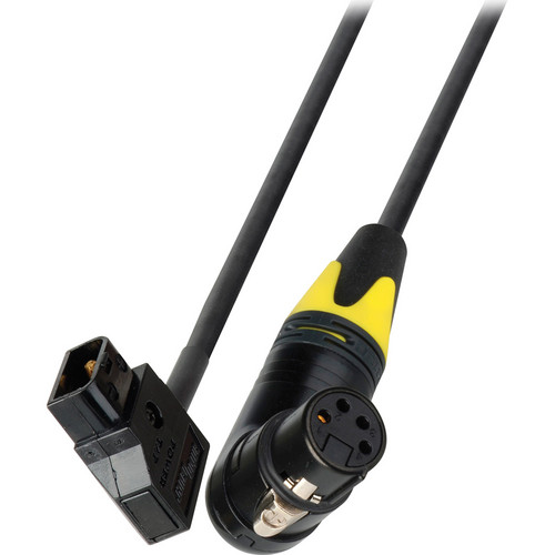Laird Digital Cinema AJ-PWR2-07 4-Pin Right Angle XLR Female to PowerTap Power Cable 7'