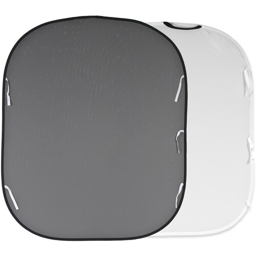 Manfrotto Collapsible Reversible Background (White/Mid Gray 5 x 6')