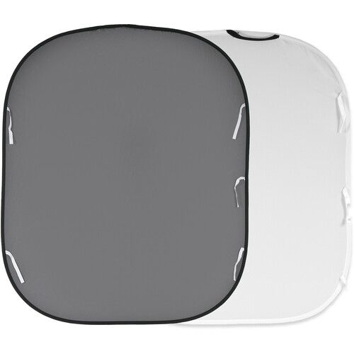 Manfrotto Collapsible Reversible Background (White/Mid Gray 6 x 7')