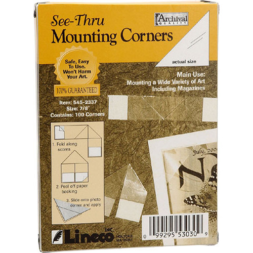 Lineco Archival Mounting Corners 7/8" Box 5452337